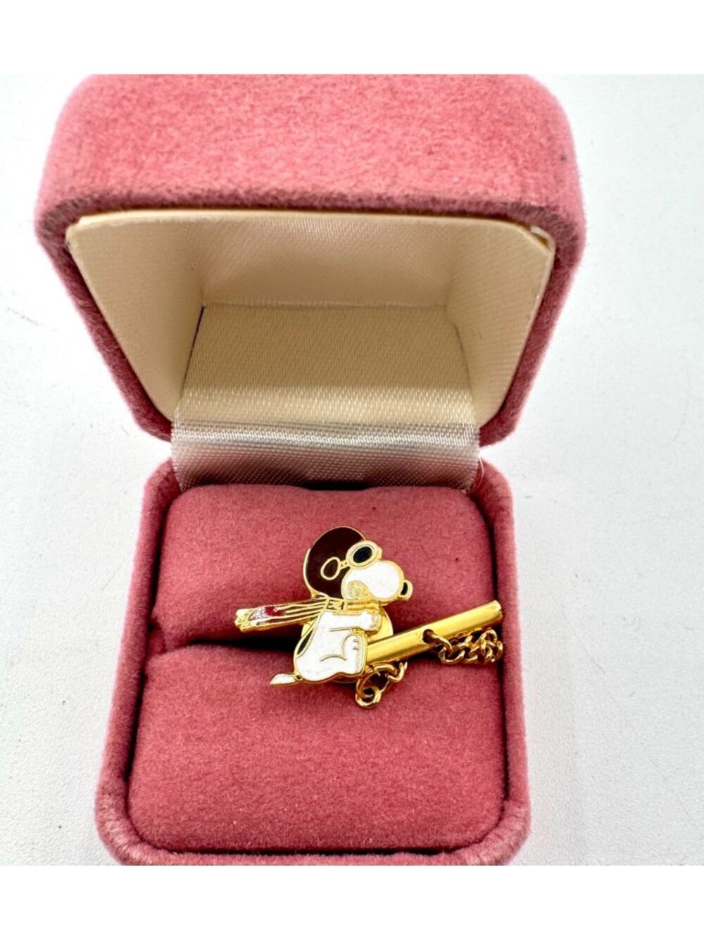 Vintage Snoopy Red Baron Pilot Flying Ace Tie Tac Lapel Pin